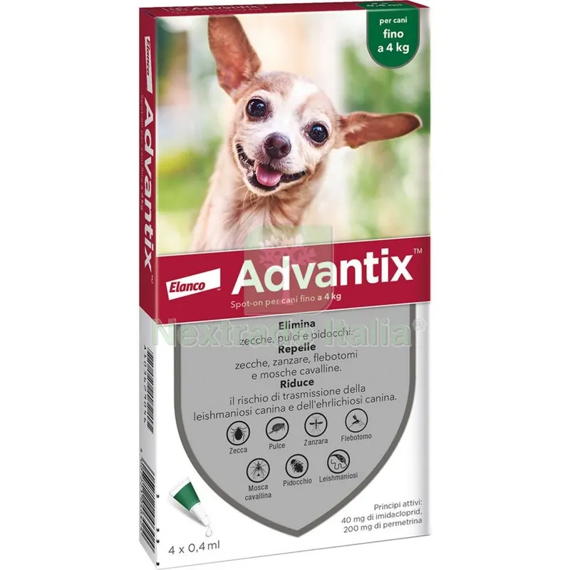 BAYER ADVANTIX 6 PEZZI SPOT PER CANI.0-4 KG — Cani — rif. FERX.4203 BAYER ADVANTIX 6 PEZZI SPOT PER CANI.0-4 KG — Cani — rif. FERX.4203