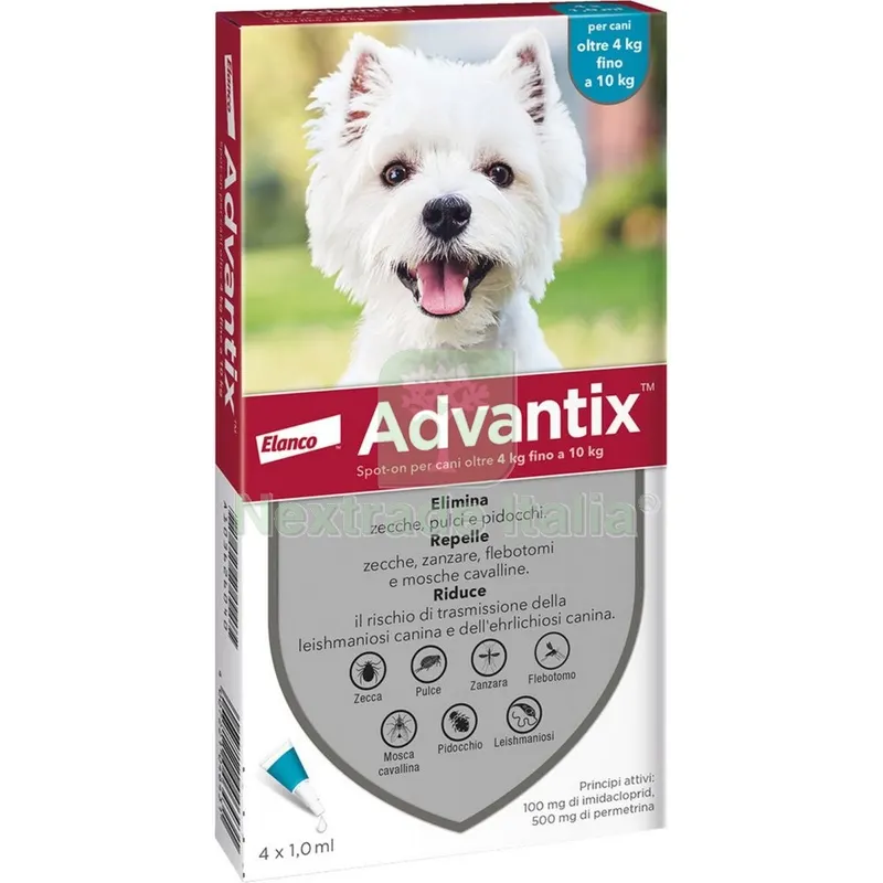 Bayer Advantix 6 Pezzi Spot per Cani 4-10 KG — Cani — rif. FERX.4204
