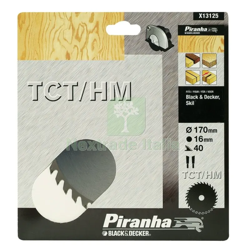 PIRANHA X13125 LAMA CIRCOLARE TCT MM.170-40D — Punte, frese e dischi — rif. FERX.42390 PIRANHA X13125 LAMA CIRCOLARE TCT MM.170-40D — Punte, frese e dischi — rif. FERX.42390
