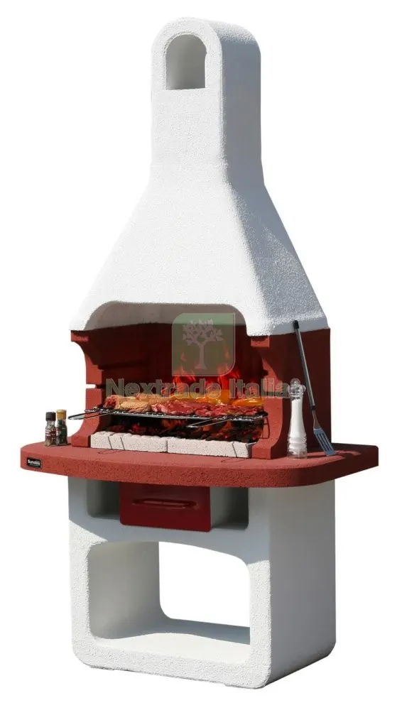 Barbecue in Muratura MOD.COMO in Cemento, con Cappa CM 114X71X230H — Tempo libero outdoor — rif. FERX.42524 Barbecue in Muratura MOD.COMO in Cemento, con Cappa CM 114X71X230H — Tempo libero outdoor — rif. FERX.42524