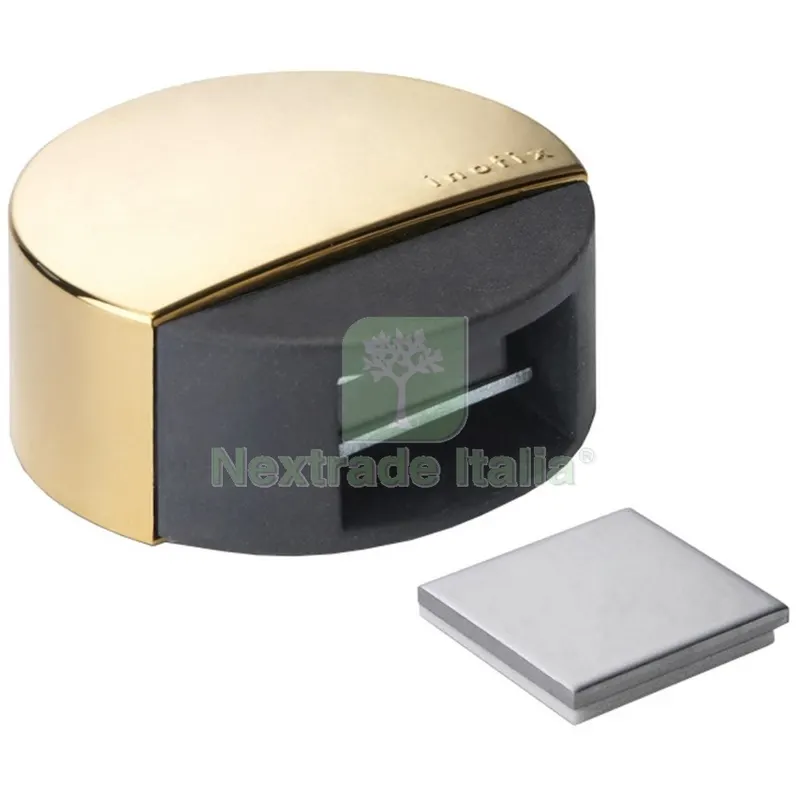 10PZ Fermaporta Magnetico Adesivo Inofix Colore Oro — Ferramenta porte e finestre — rif. FERX.42653 10PZ Fermaporta Magnetico Adesivo Inofix Colore Oro — Ferramenta porte e finestre — rif. FERX.42653