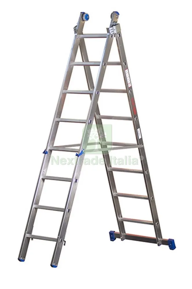 Scala Alluminio Azzurra 8+8 Gradini 250-390 CM — Casalinghi e organizzazione — rif. FERX.4270 Scala Alluminio Azzurra 8+8 Gradini 250-390 CM — Casalinghi e organizzazione — rif. FERX.4270