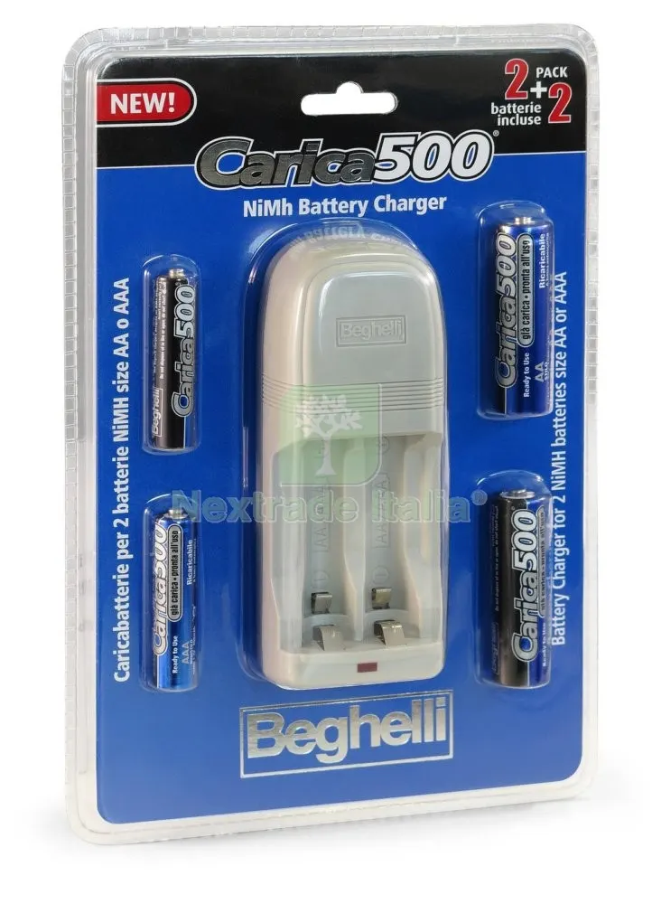 Beghelli Caricabatteria MOD.8861+ 2AA + 2AAA — Batterie e caricabatterie — rif. FERX.42830 Beghelli Caricabatteria MOD.8861+ 2AA + 2AAA — Batterie e caricabatterie — rif. FERX.42830