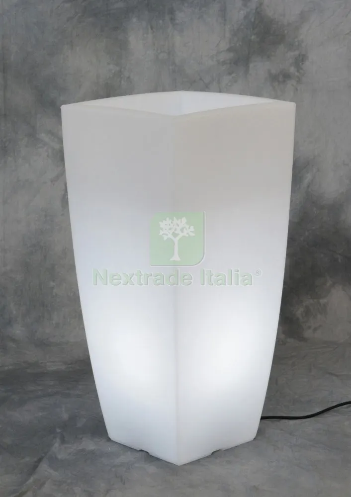 VASO HOME LIGHT QUADRO CM 40X40X90H GHIACCIO BIANCO — Vasi e fioriere — rif. FERX.42911 VASO HOME LIGHT QUADRO CM 40X40X90H GHIACCIO BIANCO — Vasi e fioriere — rif. FERX.42911