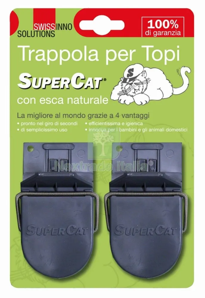 8BLISTER TRAPPOLA PER TOPI CON ESCA SUPERCAT 2 PZ — Disinfestazione e controllo nocivi — rif. FERX.43075 8BLISTER TRAPPOLA PER TOPI CON ESCA SUPERCAT 2 PZ — Disinfestazione e controllo nocivi — rif. FERX.43075
