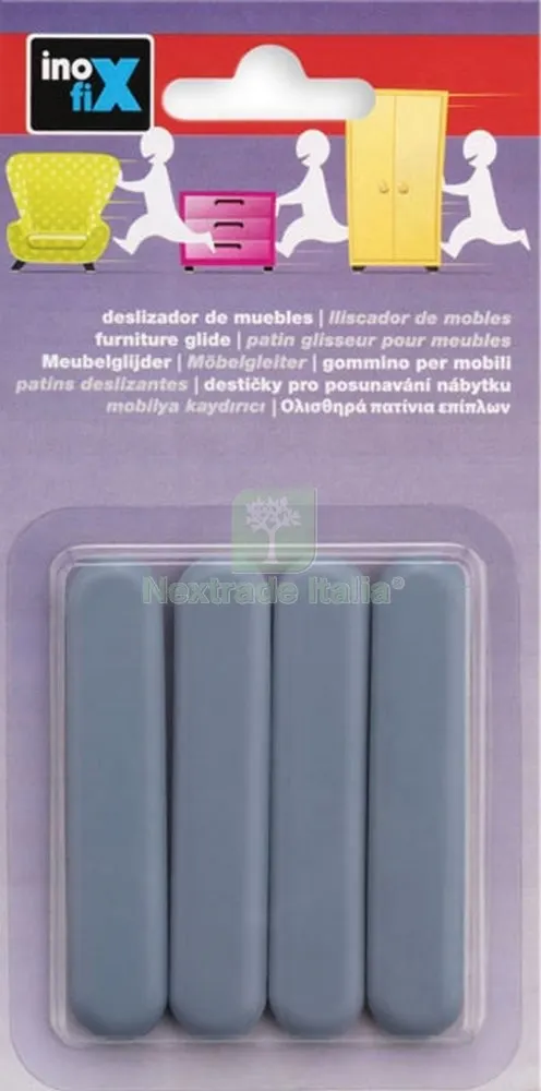 10CF Scivoli Adesivi x Mobili Inofix 75X16MM. Confezione 4PZ — Ferramenta per legno e mobili — rif. FERX.43556 10CF Scivoli Adesivi x Mobili Inofix 75X16MM. Confezione 4PZ — Ferramenta per legno e mobili — rif. FERX.43556