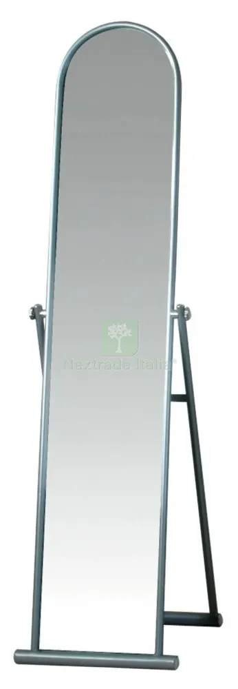 Specchio a Pavimento con Supporto in Acciaio Silver — Accessori bagno — rif. FERX.43650 Specchio a Pavimento con Supporto in Acciaio Silver — Accessori bagno — rif. FERX.43650