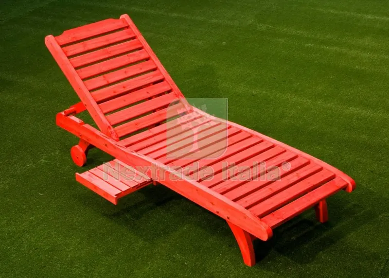 Lettino Prendisole Legno CM 182X60X35 "country" — Lettini e arredo piscina — rif. FERX.4377