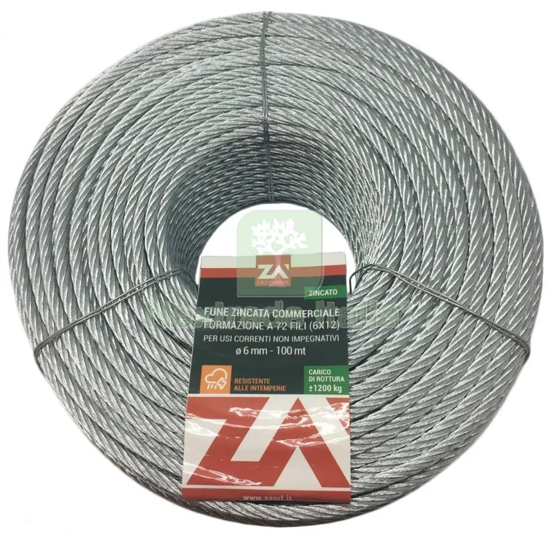 100MT CAVETTO ACCIAIO 49F CON ANIMA ACCIAIO DIAMETRO 1,8MM — Fili, cavetti e catene metalliche — rif. FERX.43965 100MT CAVETTO ACCIAIO 49F CON ANIMA ACCIAIO DIAMETRO 1,8MM — Fili, cavetti e catene metalliche — rif. FERX.43965