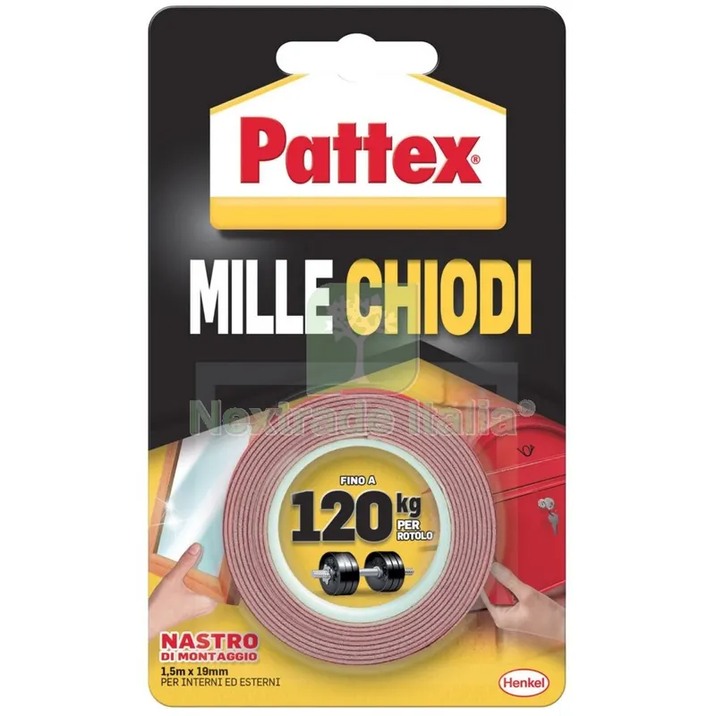 12PZ MILLECHIODI NASTRO BIADESIVO DI MONTAGGIO — Adesivi e sigillanti — rif. FERX.44011