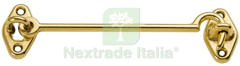 12PZ GANCI FERMAFINESTRE OTTONE MM.140 — Ferramenta porte e finestre — rif. FERX.4410