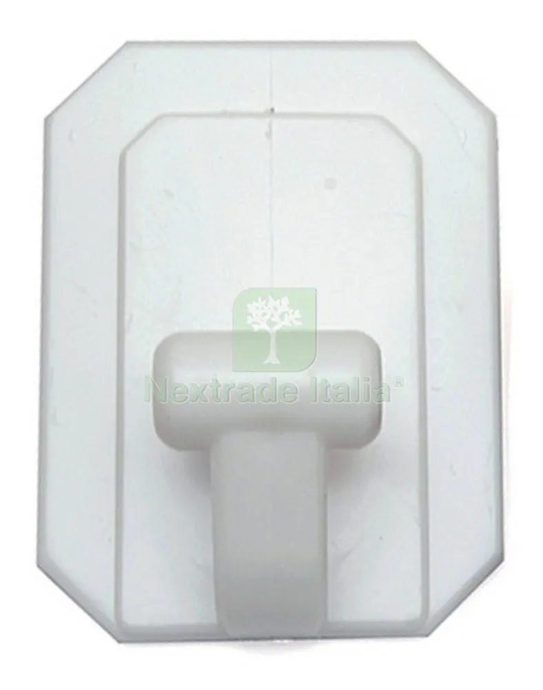 25PZ GANCIO GIGANTE PLASTICA ADESIVO BIANCO — Adesivi e sigillanti — rif. FERX.4414 25PZ GANCIO GIGANTE PLASTICA ADESIVO BIANCO — Adesivi e sigillanti — rif. FERX.4414