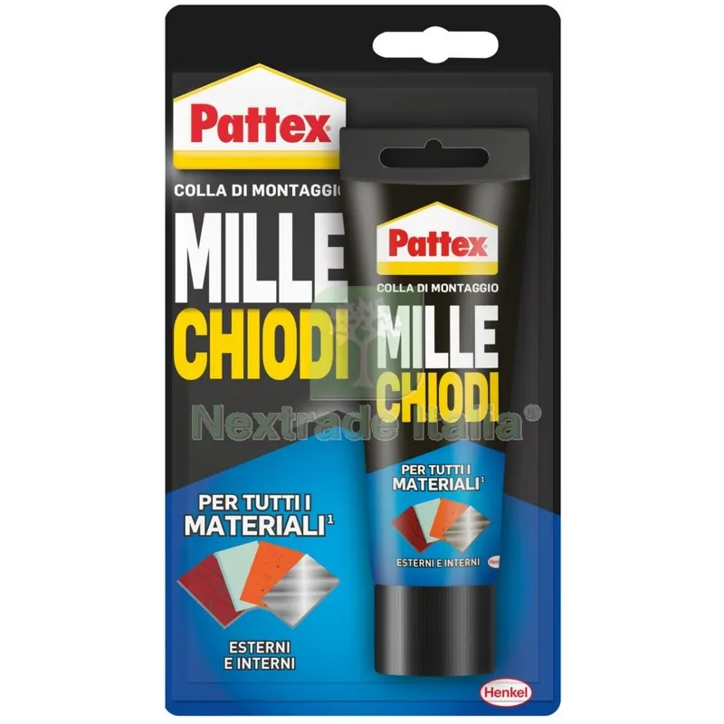 12PZ PATTEX MILLECHIODI WATER RESISTANT INTERNI/ESTERNI GR.100 — Chiodi e graffe — rif. FERX.44207 12PZ PATTEX MILLECHIODI WATER RESISTANT INTERNI/ESTERNI GR.100 — Chiodi e graffe — rif. FERX.44207