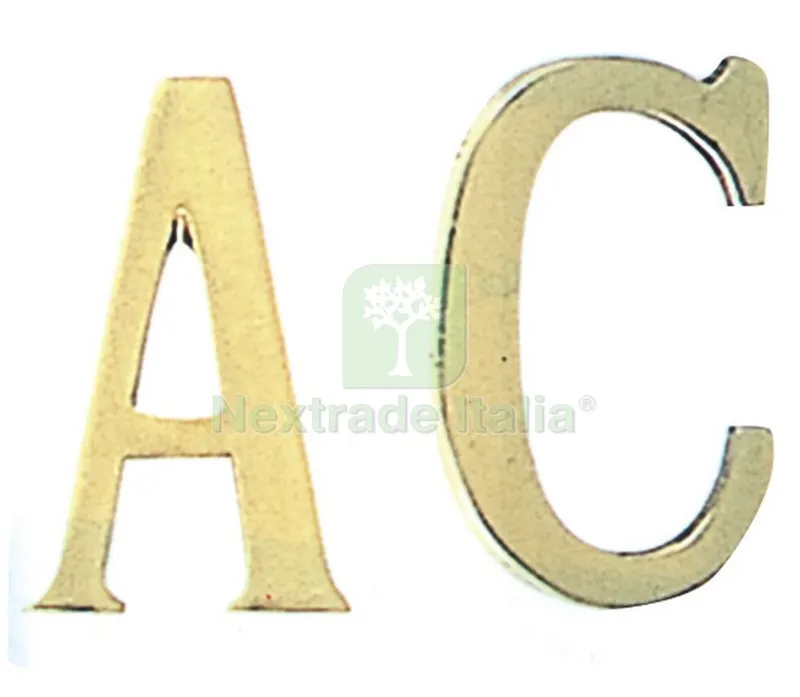 10PZ NUMERO CIVICO IN OTTONE "B" MM.75 — Casalinghi e organizzazione — rif. FERX.4439 10PZ NUMERO CIVICO IN OTTONE "B" MM.75 — Casalinghi e organizzazione — rif. FERX.4439