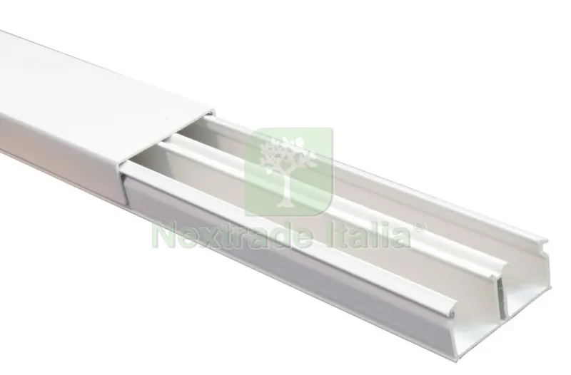 MINICANALINA CON COPERCHIO FRONTALE 40X17 2 SC.H.200 — Canaline e centralini — rif. FERX.45070