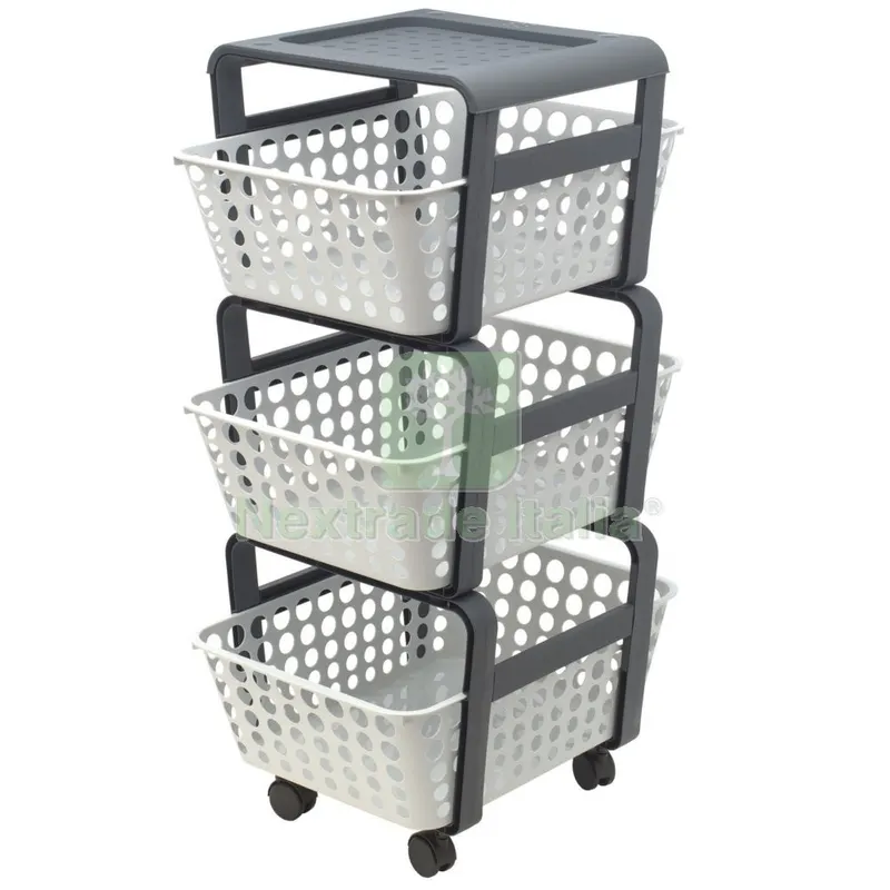 4PZ Carrello Modula 3 Ceste con Ruote — Casalinghi e organizzazione — rif. FERX.45074