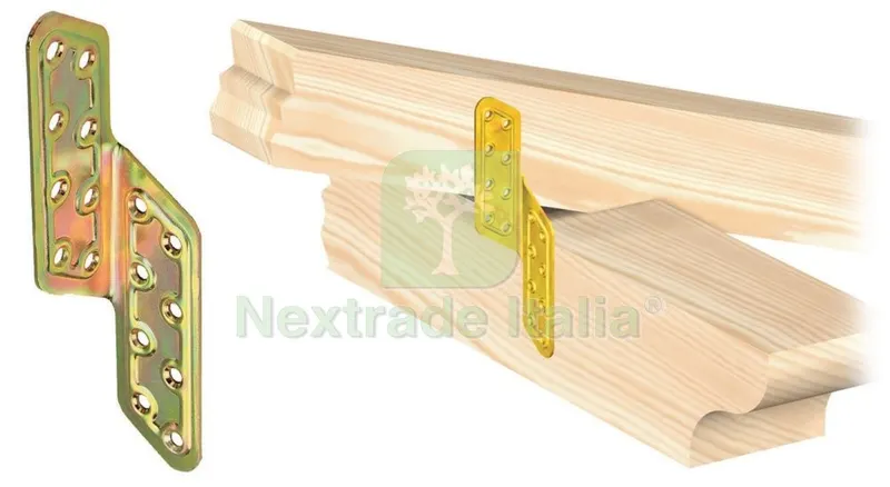 20PZ Giunzione Angololare in Acciaio Tropicalizzato ART.782 Sinistra MM.170X37 — Ferramenta per legno e mobili — rif. FERX.4518 20PZ Giunzione Angololare in Acciaio Tropicalizzato ART.782 Sinistra MM.170X37 — Ferramenta per legno e mobili — rif. FERX.4518