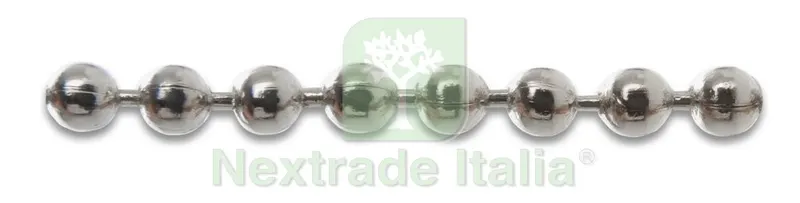 25ML CATENA A PERLINE OTTONE NICHELATO MM. 3,5 — Scarichi e sifoni — rif. FERX.4565