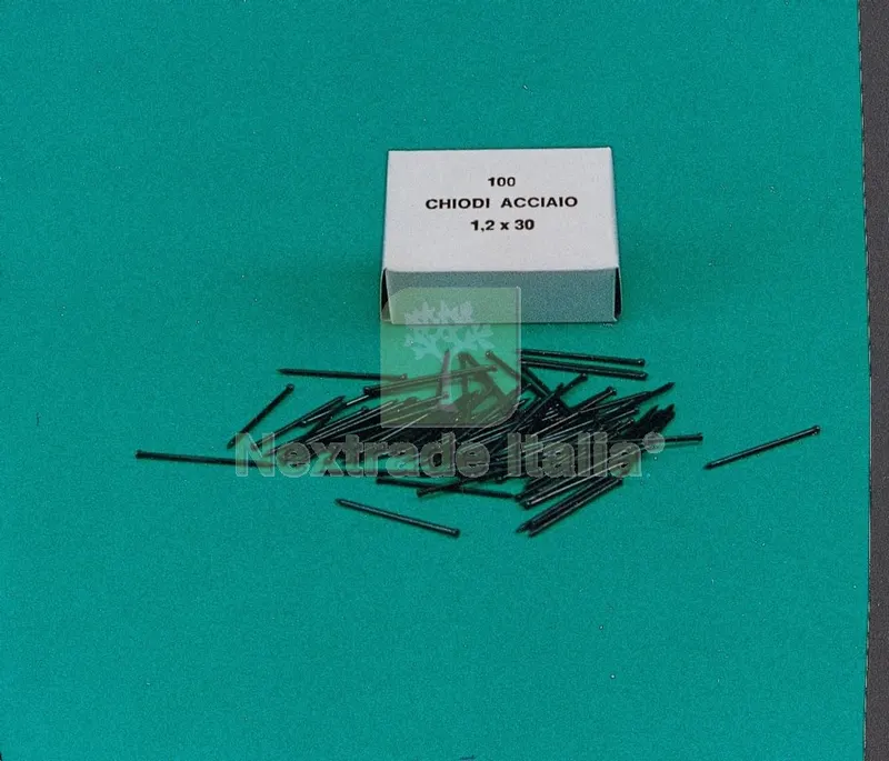 100CF Chiodini Gruppini Acciaio 7X20 MM Scatola 100 PZ — Chiodi e graffe — rif. FERX.4572 100CF Chiodini Gruppini Acciaio 7X20 MM Scatola 100 PZ — Chiodi e graffe — rif. FERX.4572