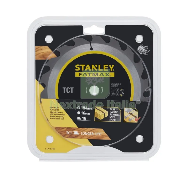PIRANHA/ STA15360 (X15360) LAMA CIRCOLARE HI-TECH TCT MM.184X16 18 DENTI — Punte, frese e dischi — rif. FERX.45983 PIRANHA/ STA15360 (X15360) LAMA CIRCOLARE HI-TECH TCT MM.184X16 18 DENTI — Punte, frese e dischi — rif. FERX.45983