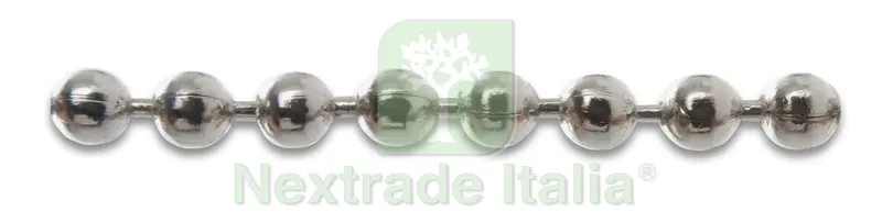 25ML CATENA A PERLINE OTTONE NICHELATO MM. 4 — Scarichi e sifoni — rif. FERX.4606