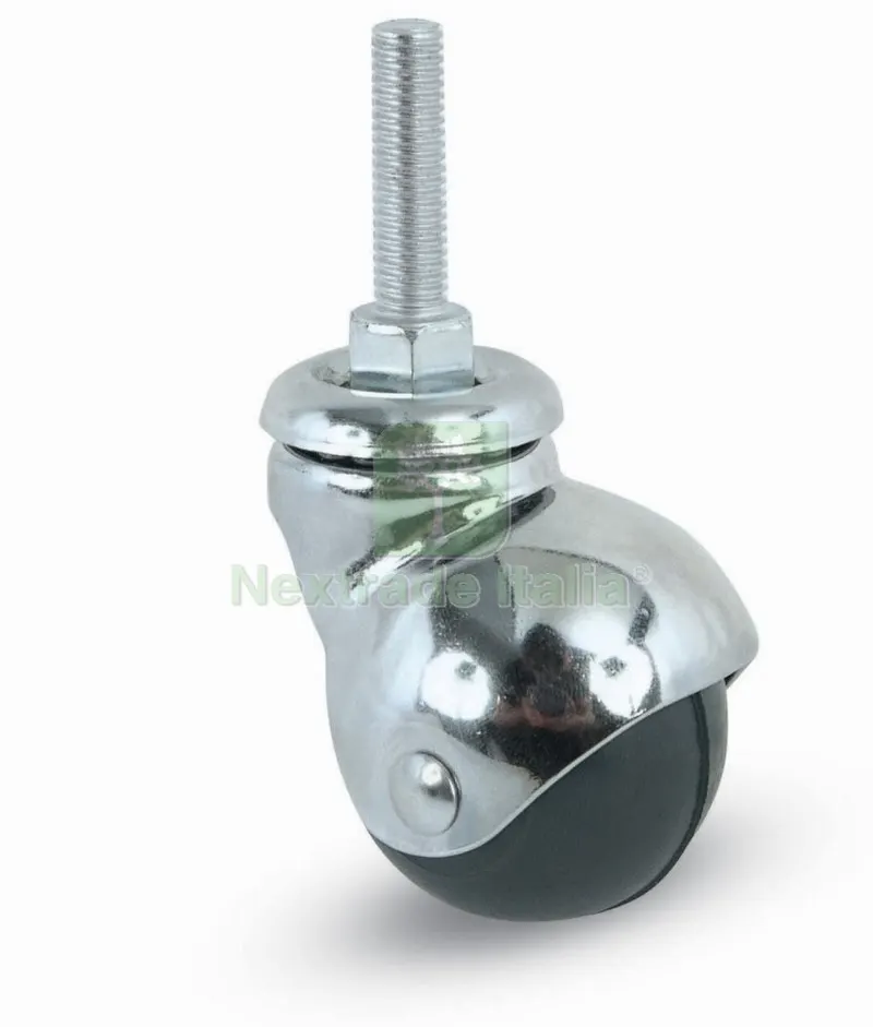 12PZ RUOTA MOBILE IN GOMMA DIAMETRO 50 CON PERNO FILETTATO 8 MM MASCHIO — Bulloni, dadi e rondelle — rif. FERX.4676 12PZ RUOTA MOBILE IN GOMMA DIAMETRO 50 CON PERNO FILETTATO 8 MM MASCHIO — Bulloni, dadi e rondelle — rif. FERX.4676