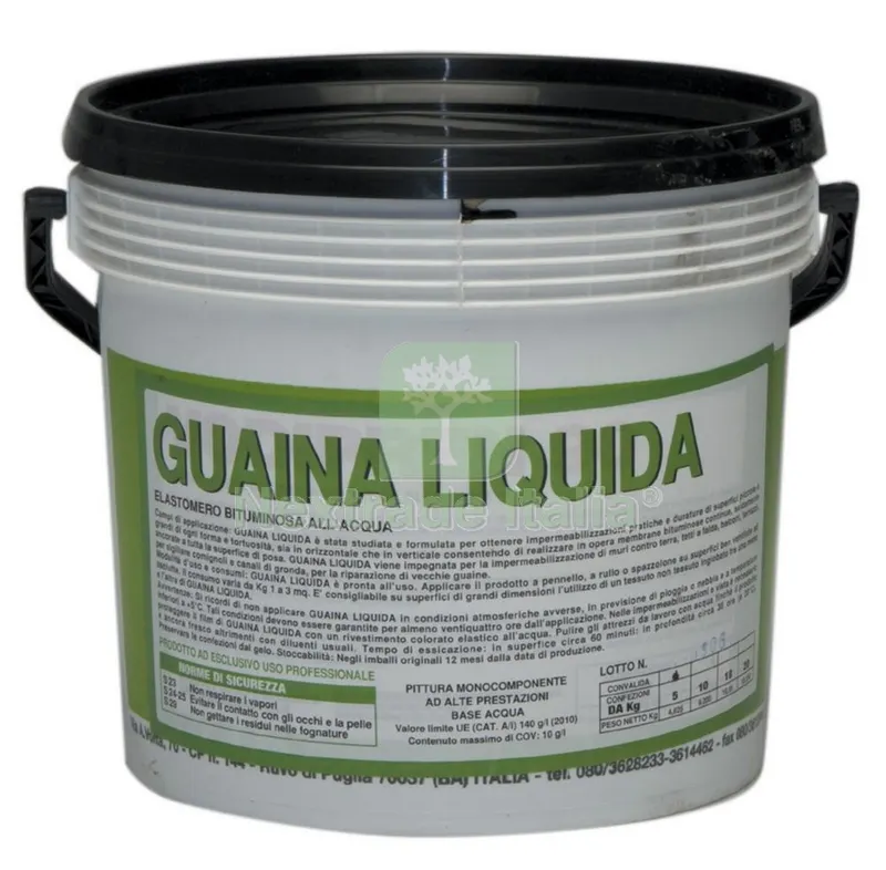 GUAINA LIQUIDA BITUMINOSA VODIPREN NERA KG.18 — Impermeabilizzanti e idrofughi — rif. FERX.47284 GUAINA LIQUIDA BITUMINOSA VODIPREN NERA KG.18 — Impermeabilizzanti e idrofughi — rif. FERX.47284
