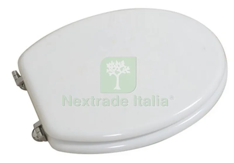 4PZ COPRIVASO IN LEGNO UNIVERSALE CLASSICO BIANCO cm 37x45 — Sanitari e ceramiche — rif. FERX.47820