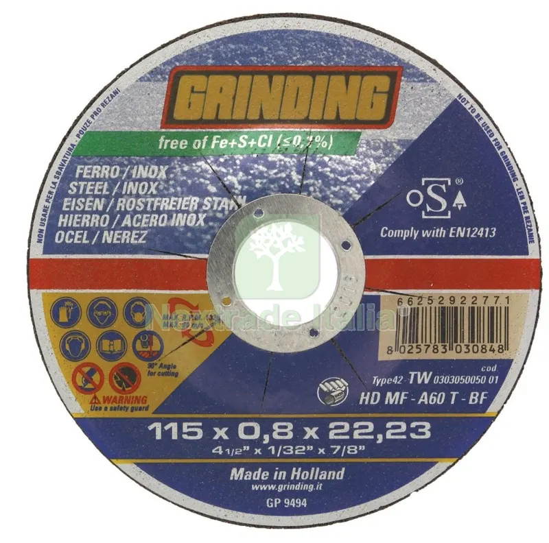 50PZ GRINDING MINIDISCO PER FERRO DIAMETRO 115X0,8 — Punte, frese e dischi — rif. FERX.4788