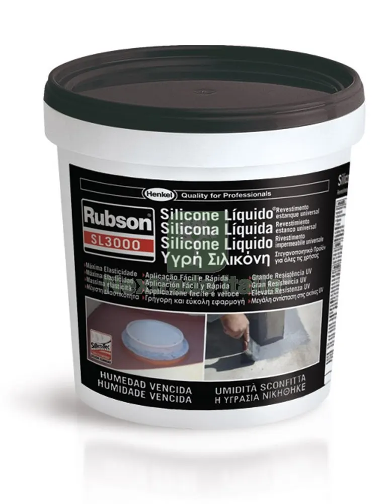 4PZ Rubson Silicone Liquido SL3000 Nero KG.1 — Adesivi e sigillanti — rif. FERX.4861 4PZ Rubson Silicone Liquido SL3000 Nero KG.1 — Adesivi e sigillanti — rif. FERX.4861