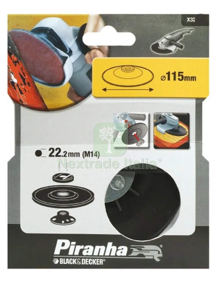 Piranha X32530 Platorello x Angolari Diametro 115 — Punte, frese e dischi — rif. FERX.48744