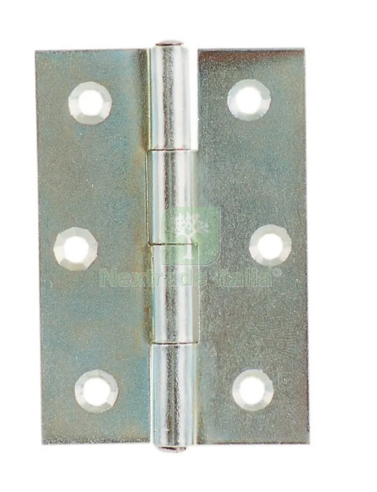 24PZ Cerniera con Perno Fisso in Acciaio Zincato MM 75X51X1,6 ART.838 — Cerniere e cardini — rif. FERX.48765 24PZ Cerniera con Perno Fisso in Acciaio Zincato MM 75X51X1,6 ART.838 — Cerniere e cardini — rif. FERX.48765
