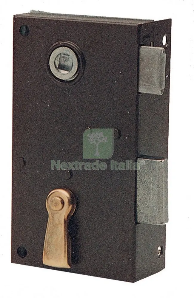 2PZ SERRATURA VERTICALE BRONZATE ART. 185 SINISTRA MM.70 E.45 — Serrature e cilindri — rif. FERX.4888