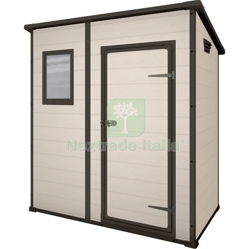 Casetta Keter Manor Pent Effetto Legno Beige CM. 183X111X200H — Tempo libero outdoor — rif. FERX.500038 Casetta Keter Manor Pent Effetto Legno Beige CM. 183X111X200H — Tempo libero outdoor — rif. FERX.500038
