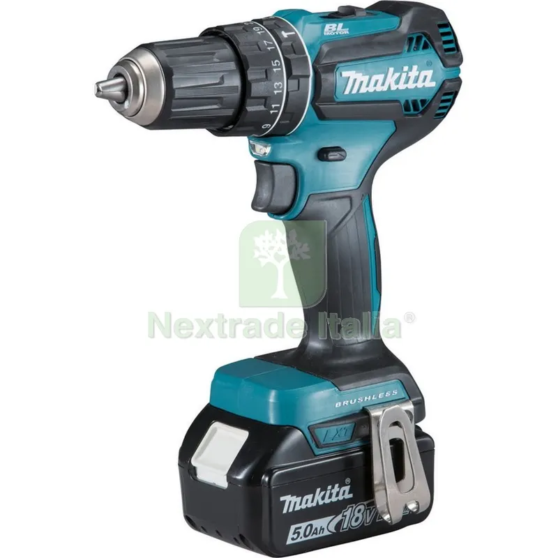 Makita Trapano Brushless con 2 Batterie 18VP-LI5AH DHP485RTJ — Trapani e avvitatori — rif. FERX.500235