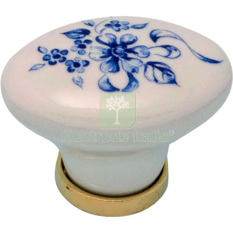 BL Pomoli Porcellana Ovale con Base F/7 (PZ.2) — Maniglie e pomelli — rif. FERX.500249 BL Pomoli Porcellana Ovale con Base F/7 (PZ.2) — Maniglie e pomelli — rif. FERX.500249