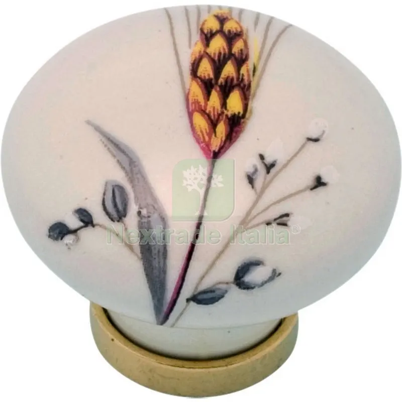 5BLISTER BL Pomoli Porcellana Tondo con Base F/4 (PZ.2) — Maniglie e pomelli — rif. FERX.500251