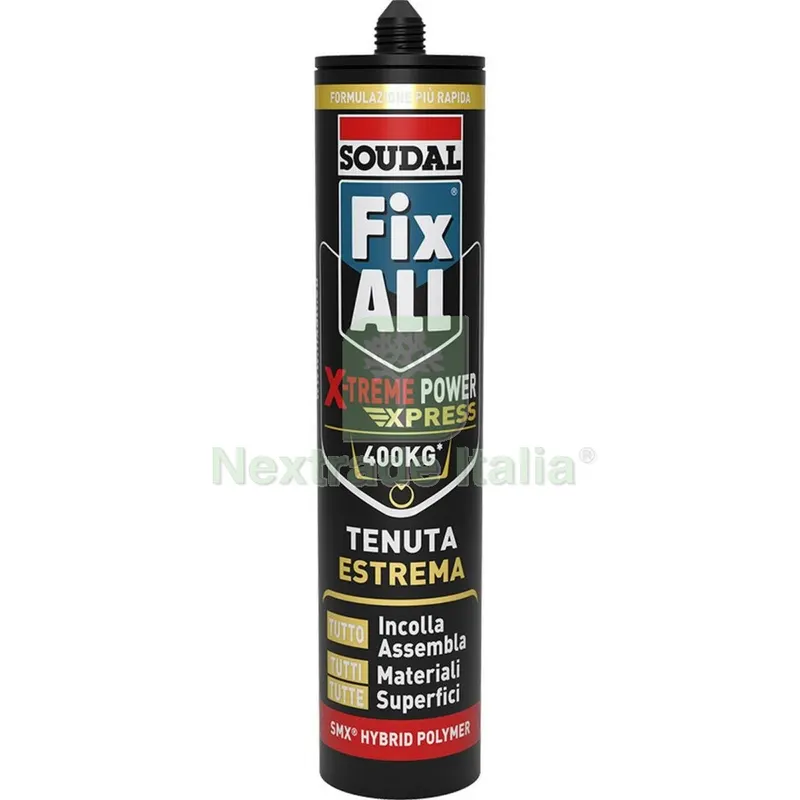 4PZ Soudal Adesivo FIX ALL X-Treme Express Cartuccia da 280 ML — Adesivi e sigillanti — rif. FERX.500314 4PZ Soudal Adesivo FIX ALL X-Treme Express Cartuccia da 280 ML — Adesivi e sigillanti — rif. FERX.500314