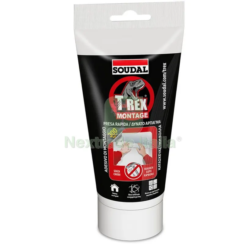 4PZ Soudal Adesivo di Montaggio T-REX Tubo 200 G — Adesivi e sigillanti — rif. FERX.500316 4PZ Soudal Adesivo di Montaggio T-REX Tubo 200 G — Adesivi e sigillanti — rif. FERX.500316