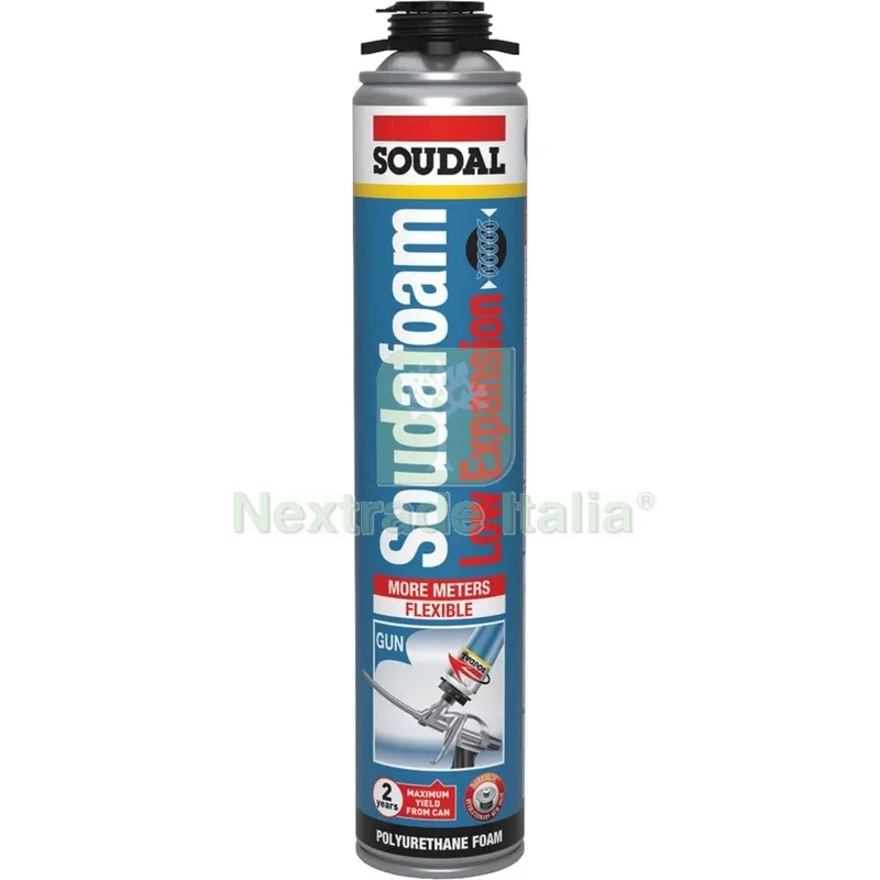Soudal Schiuma a Bassa Espansione Infissi per Spruzzatore ML.750 — Spatole e attrezzi per stesura — rif. FERX.500317 Soudal Schiuma a Bassa Espansione Infissi per Spruzzatore ML.750 — Spatole e attrezzi per stesura — rif. FERX.500317
