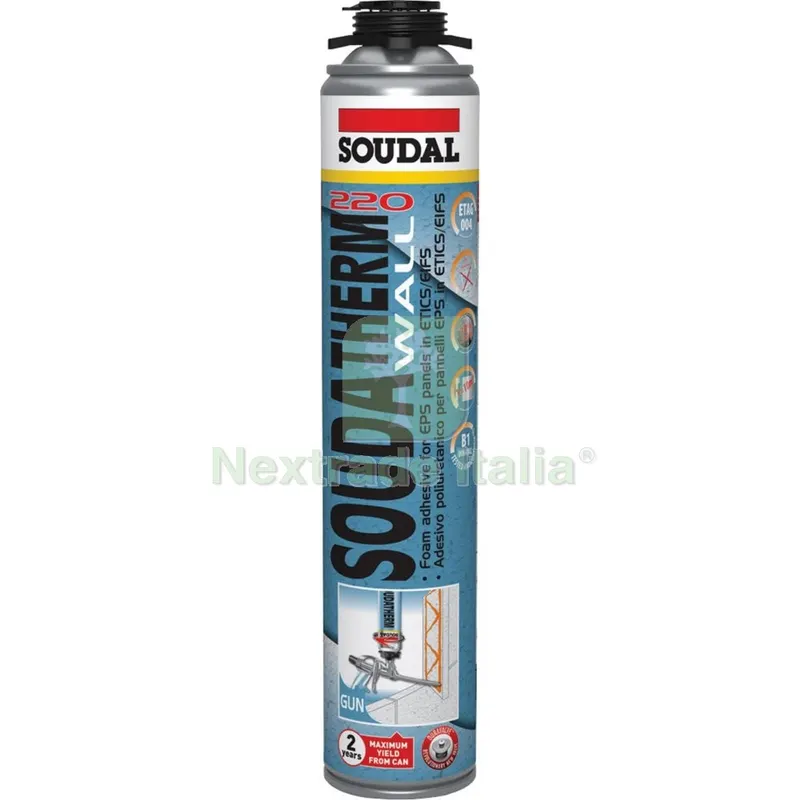 Soudal Schiuma Adesiva per Pannelli Isolanti per Spruzzatore ML.750 — Spatole e attrezzi per stesura — rif. FERX.500318 Soudal Schiuma Adesiva per Pannelli Isolanti per Spruzzatore ML.750 — Spatole e attrezzi per stesura — rif. FERX.500318