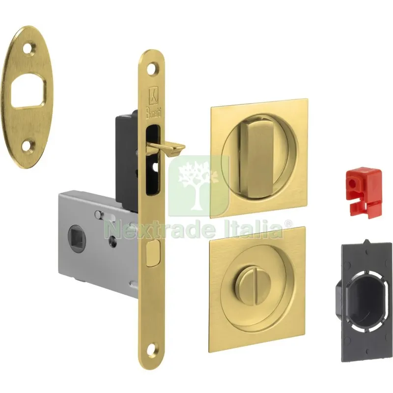 KIT PER PORTE SCORREVOLI EASY G500T CON NOT ORO LUCIDO — Ferramenta porte e finestre — rif. FERX.500339