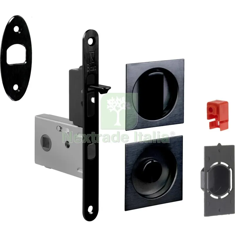 KIT PER PORTE SCORREVOLI EASY G500T CON NOT NERO — Ferramenta porte e finestre — rif. FERX.500342