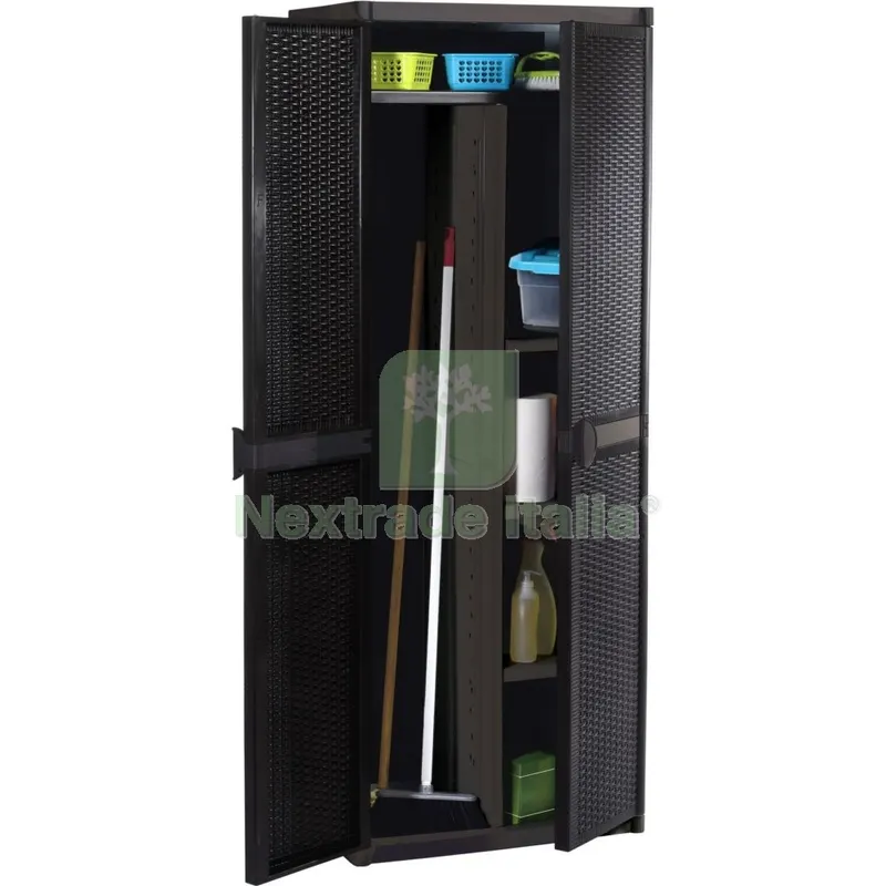 Armadio Rattan CM.65X45X172H Portascope Antracite — Arredo — rif. FERX.500400 Armadio Rattan CM.65X45X172H Portascope Antracite — Arredo — rif. FERX.500400