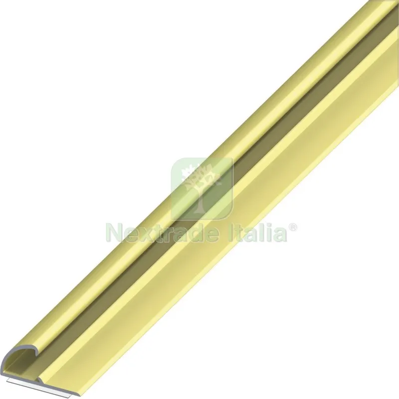 5PZ Profilo per Bordi MM. 26X13 H 100 CM Alluminio Oro — Isolanti e reti — rif. FERX.500452