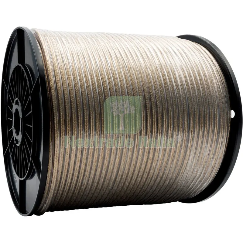 500MT FILO STENDIBIANCHERIA TRASPARENTE OTTONATO MM.6 (MT 500) — Stendibiancheria e bucato — rif. FERX.500460