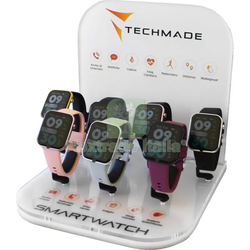 Espositore 7 Smartwatch Techmade Hava — Elettronica e TV — rif. FERX.500475 Espositore 7 Smartwatch Techmade Hava — Elettronica e TV — rif. FERX.500475