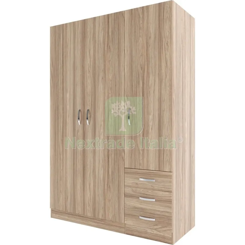 Kit Armadio 3 Ante +3 Cassetti 195,5X134X55 CM Rovere BAR.K021 — Arredo — rif. FERX.500623 Kit Armadio 3 Ante +3 Cassetti 195,5X134X55 CM Rovere BAR.K021 — Arredo — rif. FERX.500623