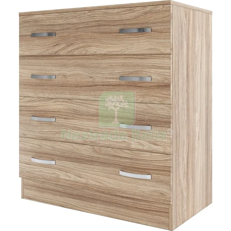 Kit Cassettiera 4 Cassetti 90X80X45 CM Rovere Barly K021 — Arredo — rif. FERX.500625
