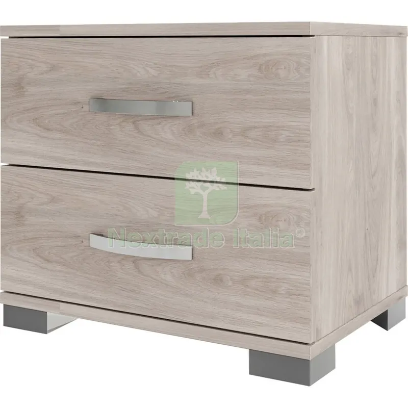 Kit Comodino 2 Cassetti 41X48X36 CM Rovere Grigio K357 — Arredo — rif. FERX.500634
